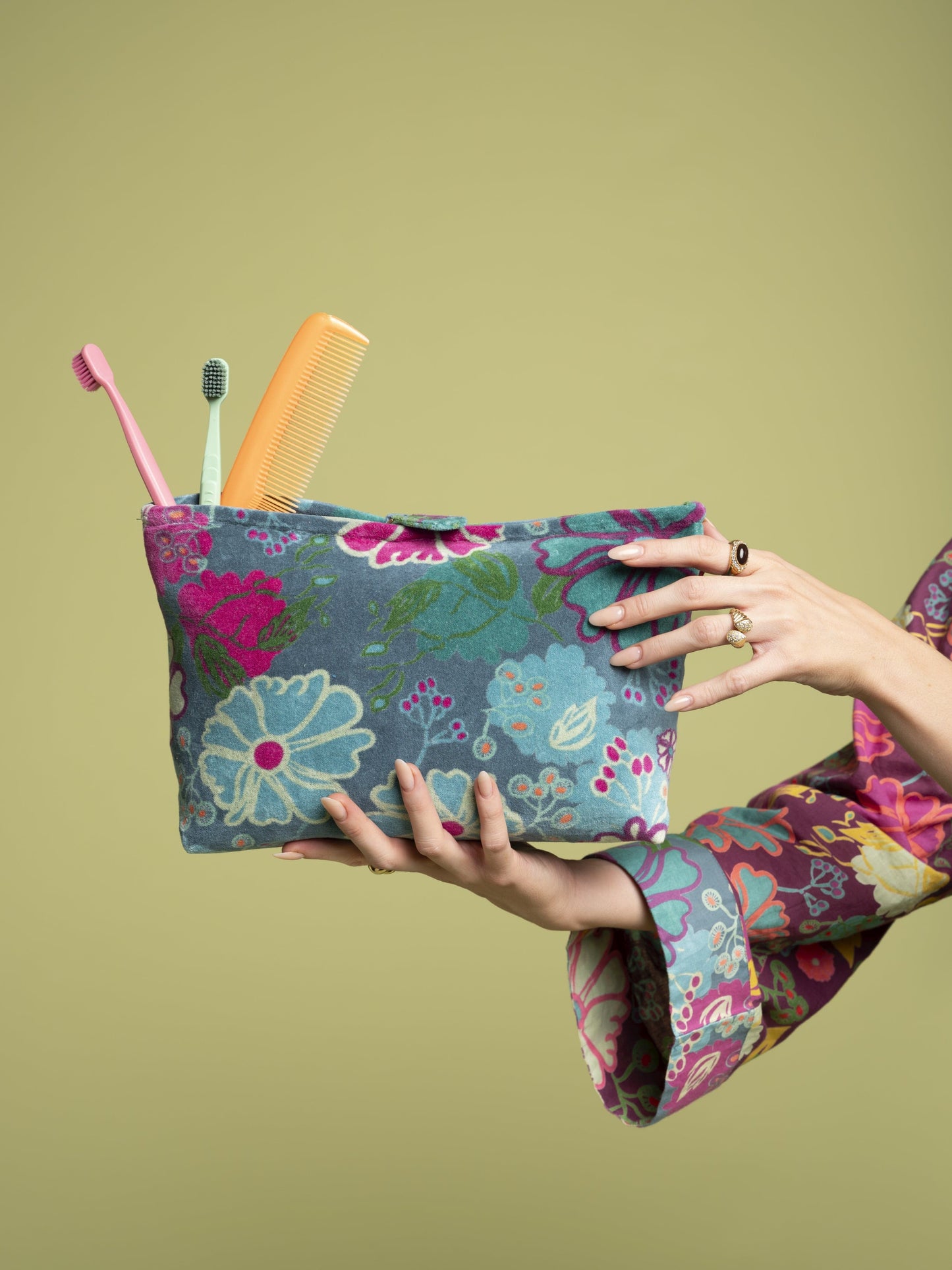 Les Touristes Accessories Les Touristes Washbag XL Cosmos Teal
