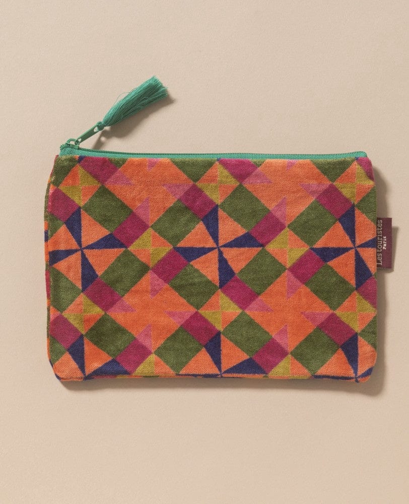 Les Touristes Accessories Les Touristes Zipped Pouch Mosaik Orange