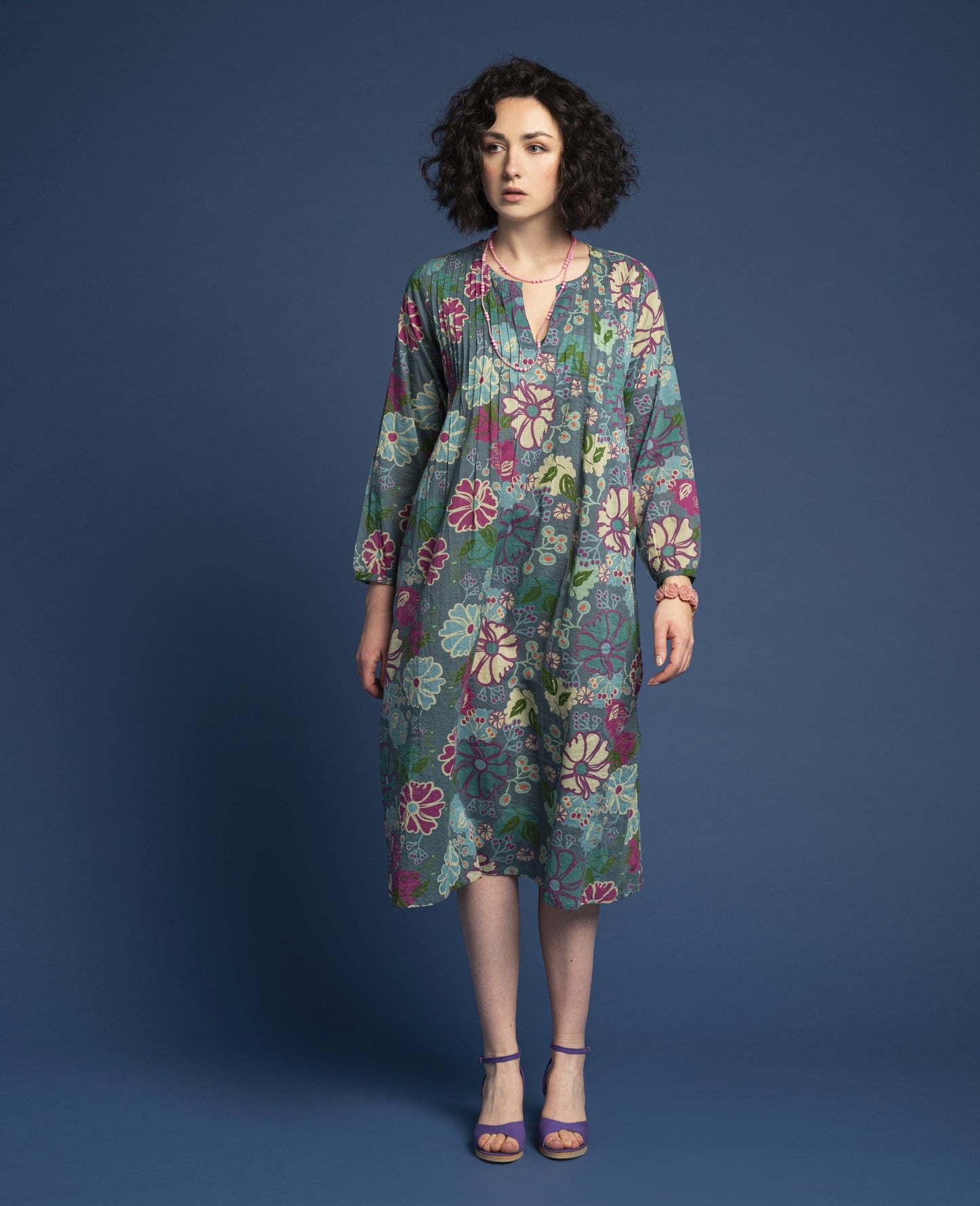 Les Touristes Fashion Les Touristes Capi Long Dress Cosmos Teal