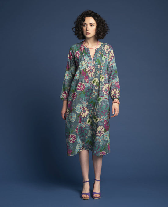Les Touristes Fashion Les Touristes Capi Long Dress Cosmos Teal