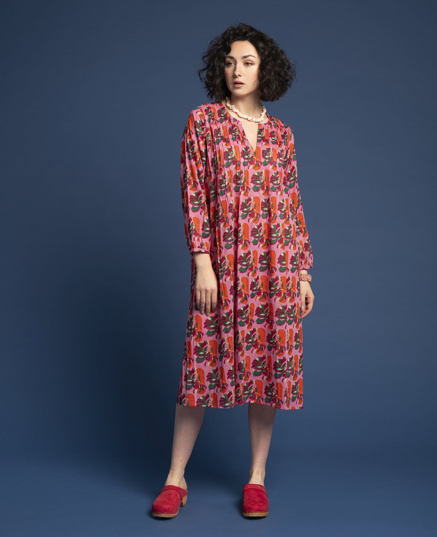 Les Touristes Fashion Les Touristes Capi Long Dress Split Pink Orange