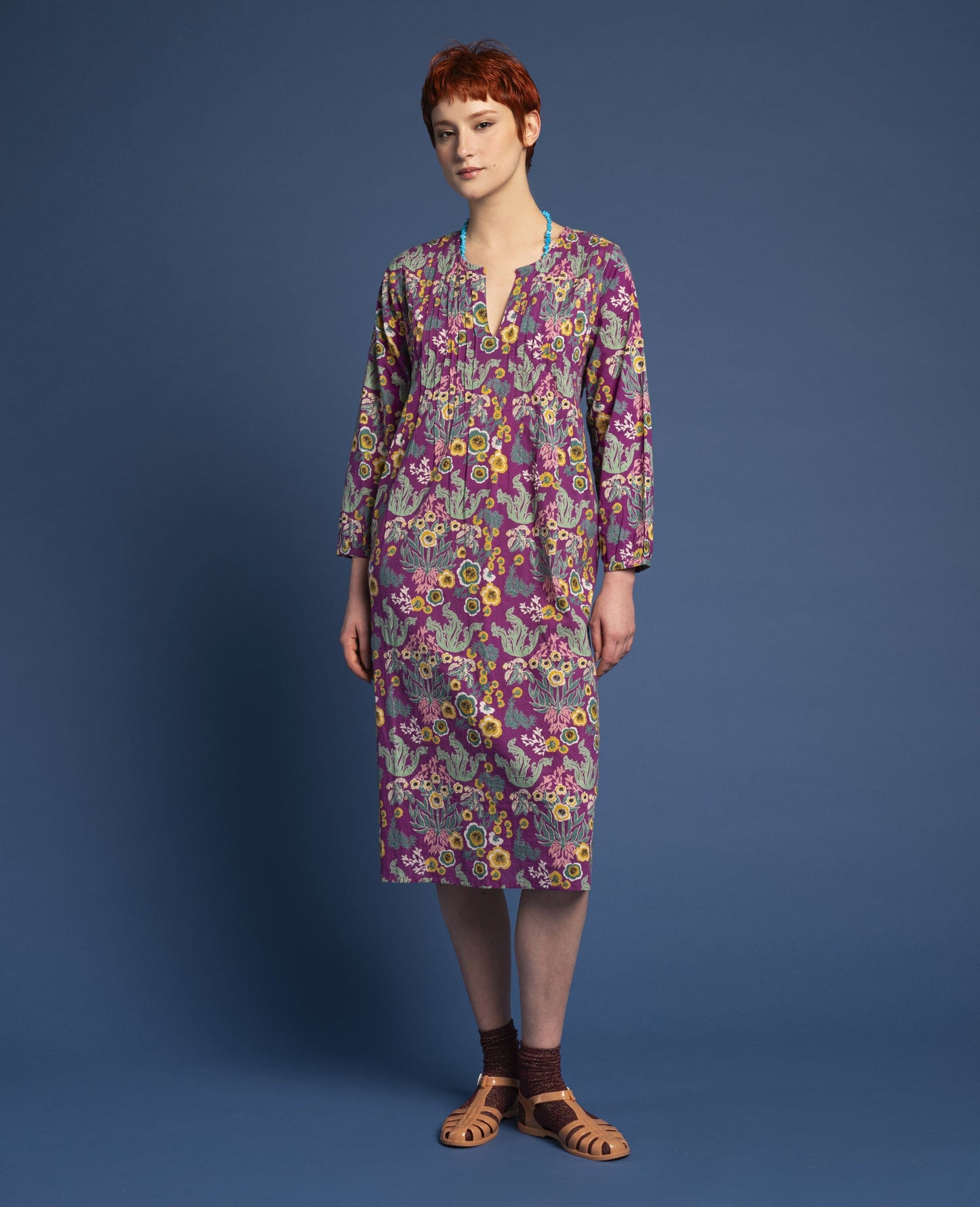 Les Touristes Fashion Les Touristes Capi Long Dress Swainston Purple