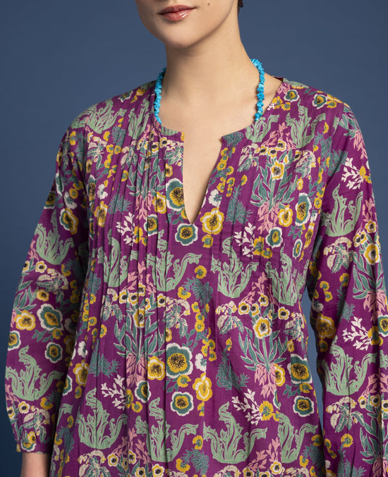 Load image into Gallery viewer, Les Touristes Fashion Les Touristes Capi Long Dress Swainston Purple
