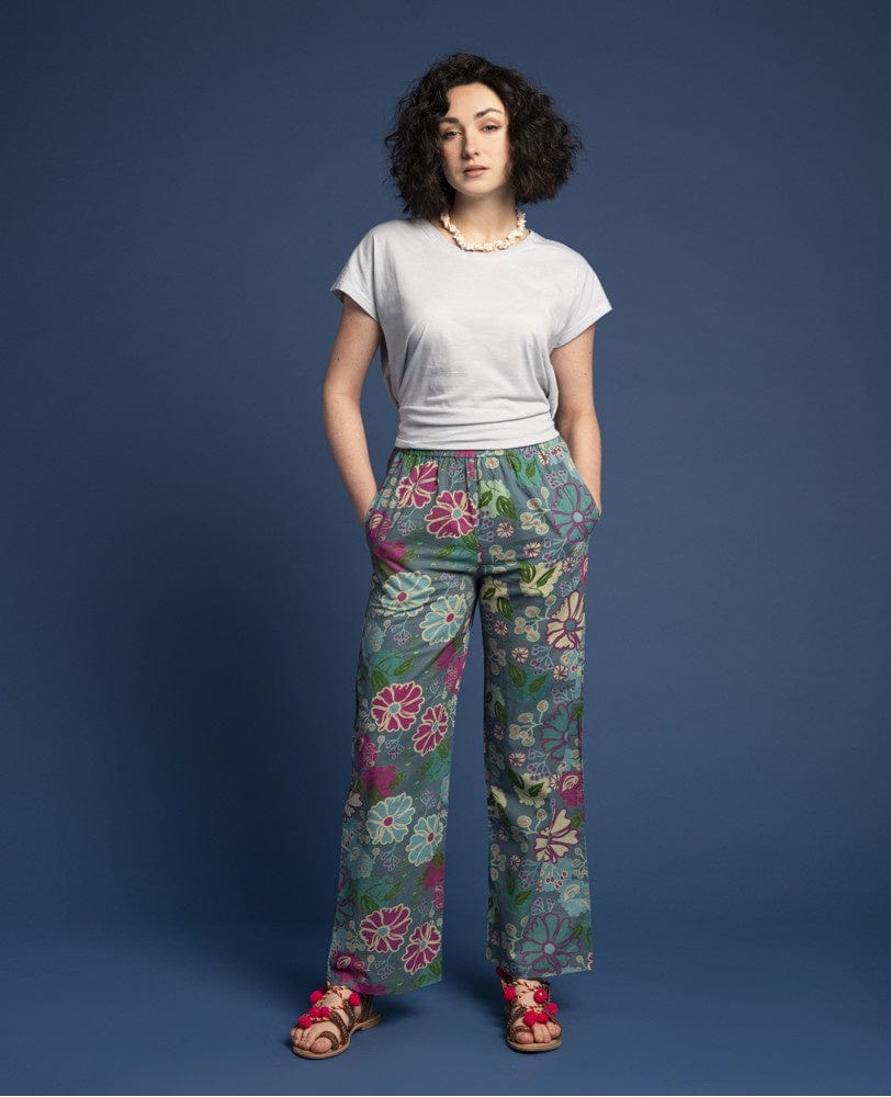 Les Touristes Fashion Les Touristes Cosmos Teal Trousers