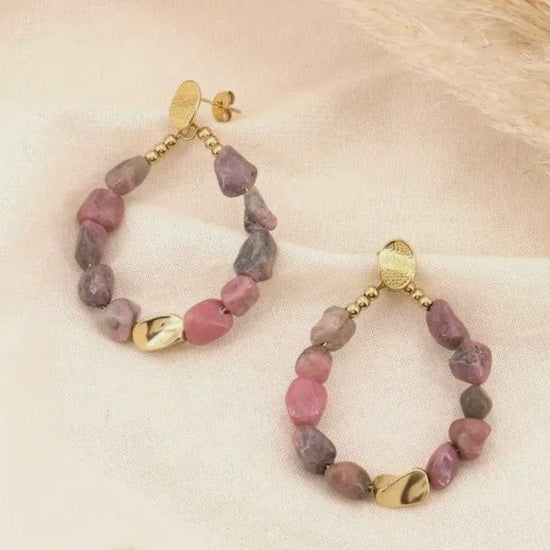 Lilas de Seine Jewellery Lilas de Seine Natural Stone Drop Earrings