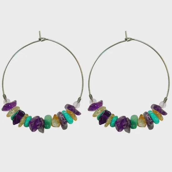 Lotusfeet Jewellery Lotusfeet Chips Hoop Earrings Mix