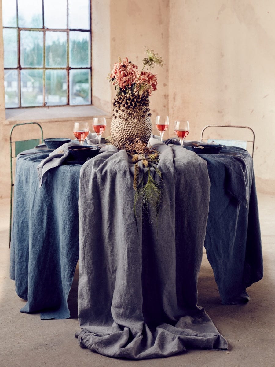 Lovely Linen Homewares Lovely Linen Lovely Tablecloth Dusty Blue