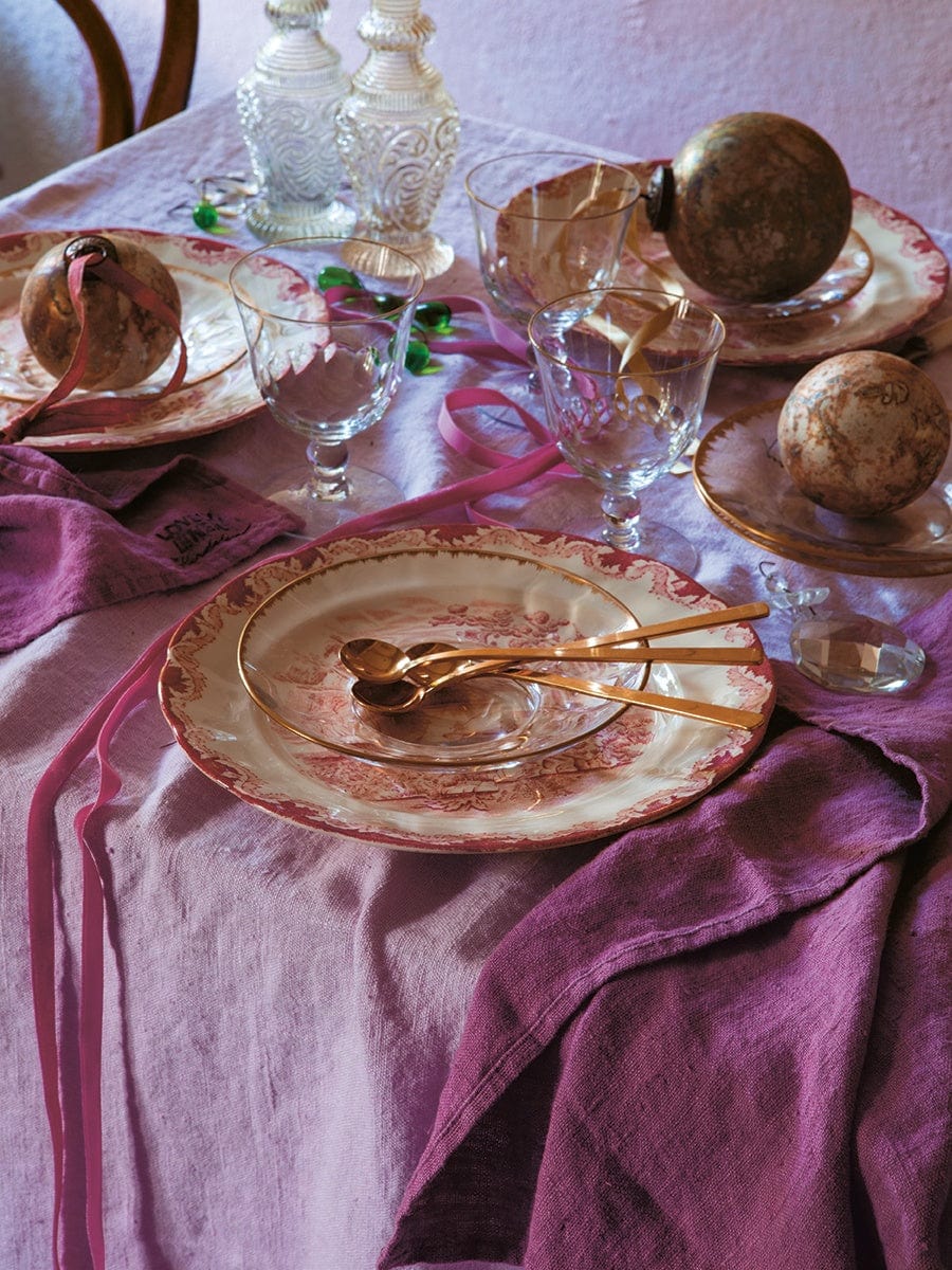 Lovely Linen Homewares Lovely Linen Lovely Tablecloth Old Rose