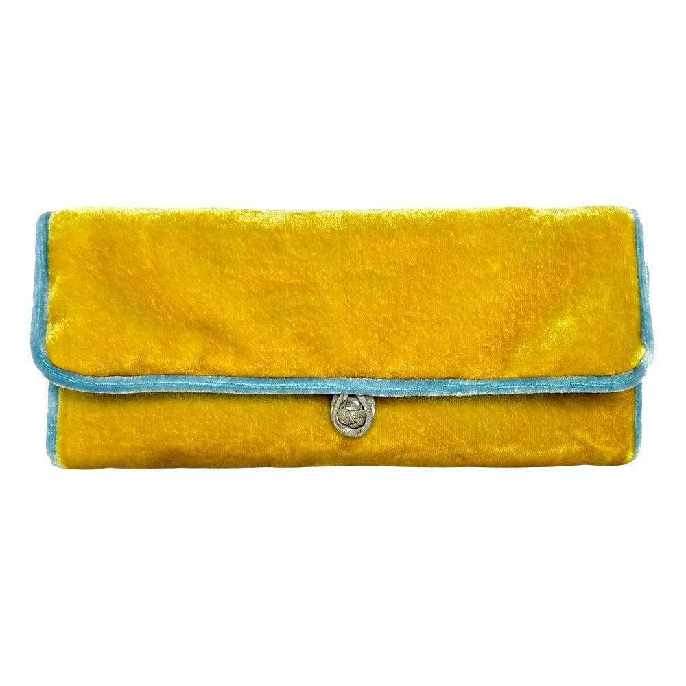 Lua Accessories Mustard Lua Velvet Jewellery Roll (5 colours)