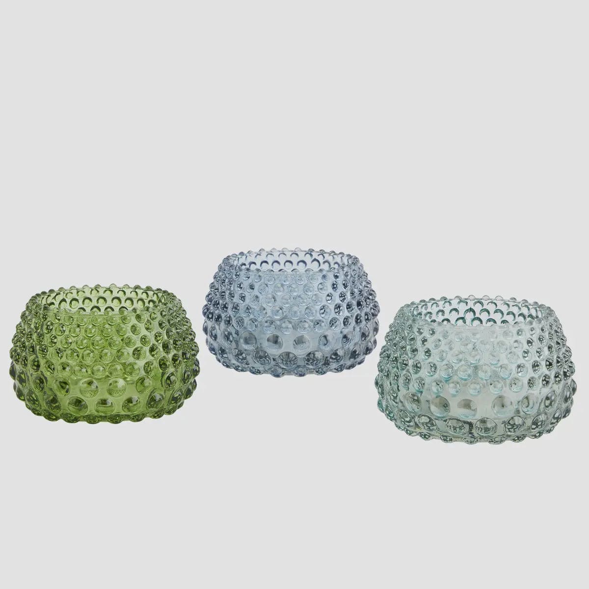 Madam Stoltz Homewares Madam Stoltz Cool Coloured Glass Votive
