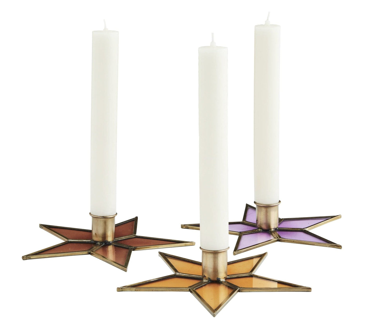 Madam Stoltz Homewares Madam Stoltz Glass Star Candle Stand