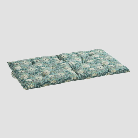 Madam Stoltz Homewares Madam Stoltz Printed Cotton Mattress Pool Green