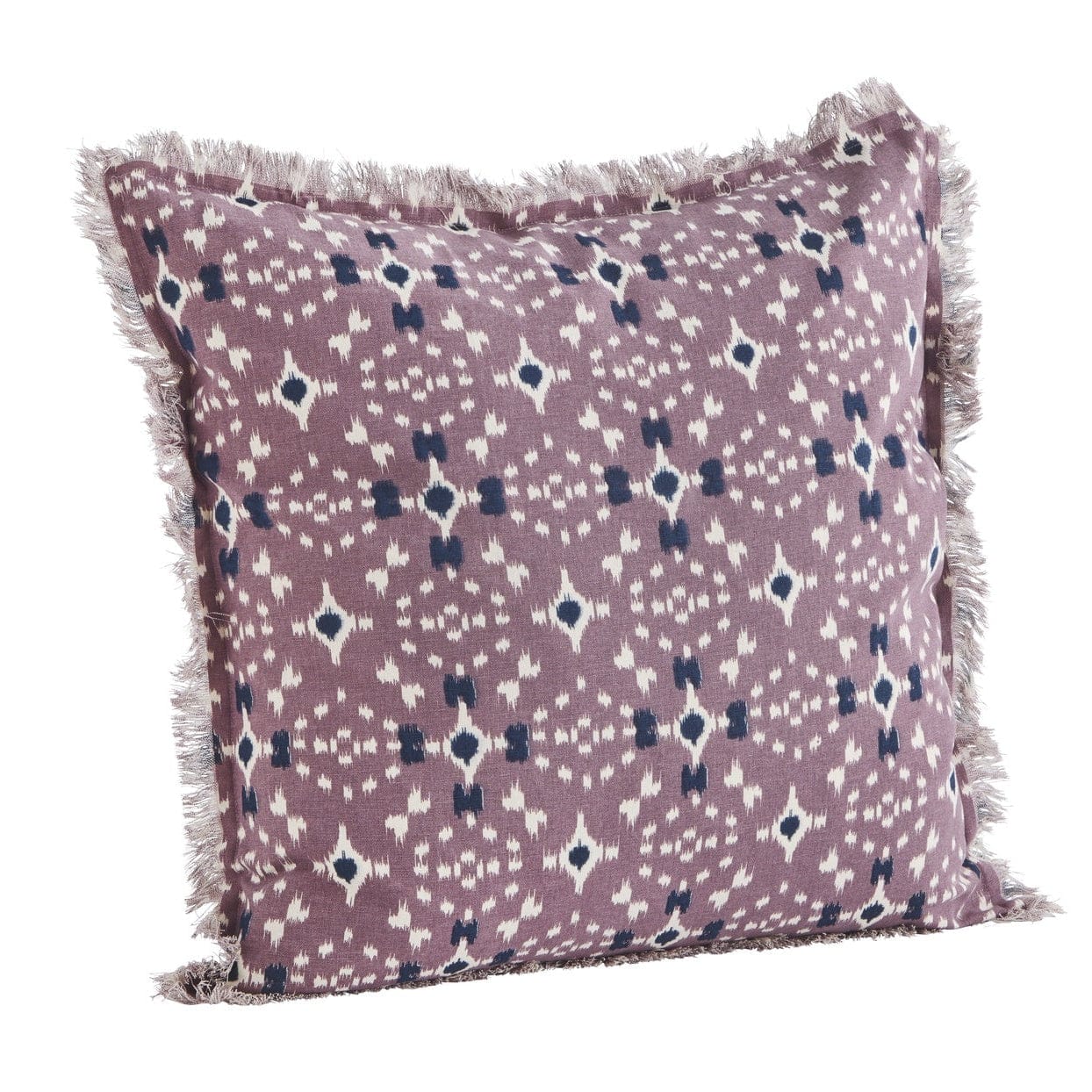 Madam Stoltz Homewares Madam Stoltz Printed Cushion Cover Dusty Lilac