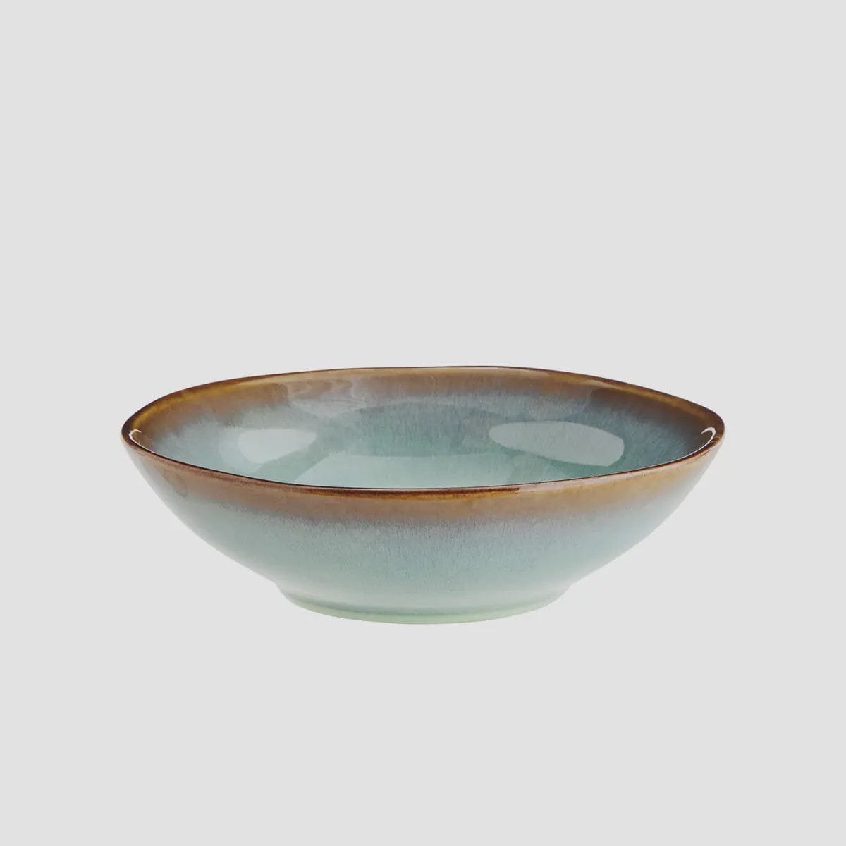 Madam Stoltz Homewares Madam Stoltz Stoneware Medium Bowl Green