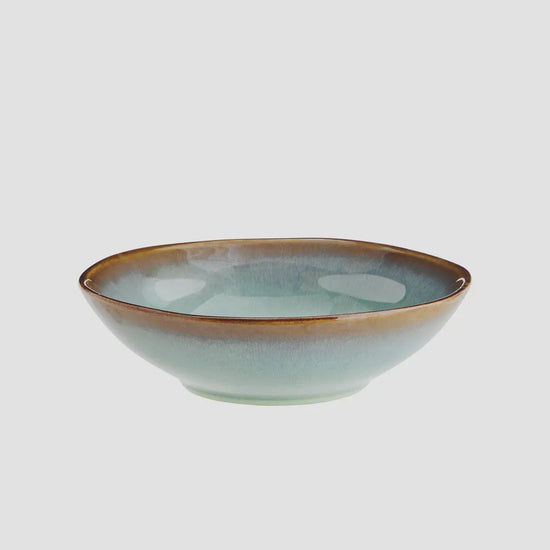 Madam Stoltz Homewares Madam Stoltz Stoneware Medium Bowl Green