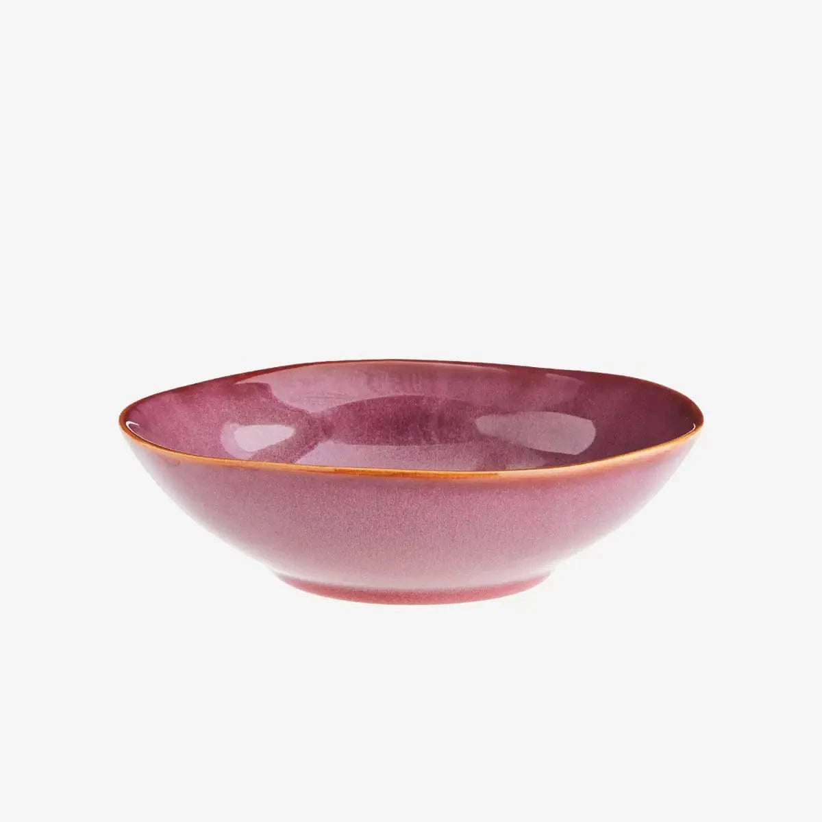 Madam Stoltz Homewares Madam Stoltz Stoneware Medium Bowl Plum