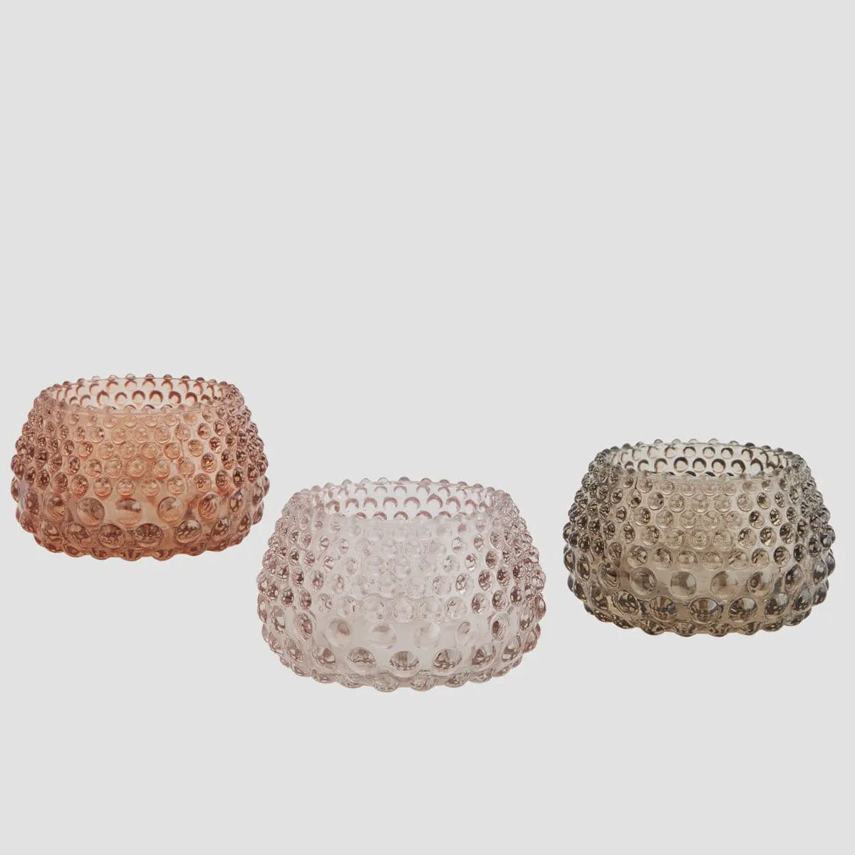 Madam Stoltz Homewares Madam Stoltz Warm Coloured Glass Votive