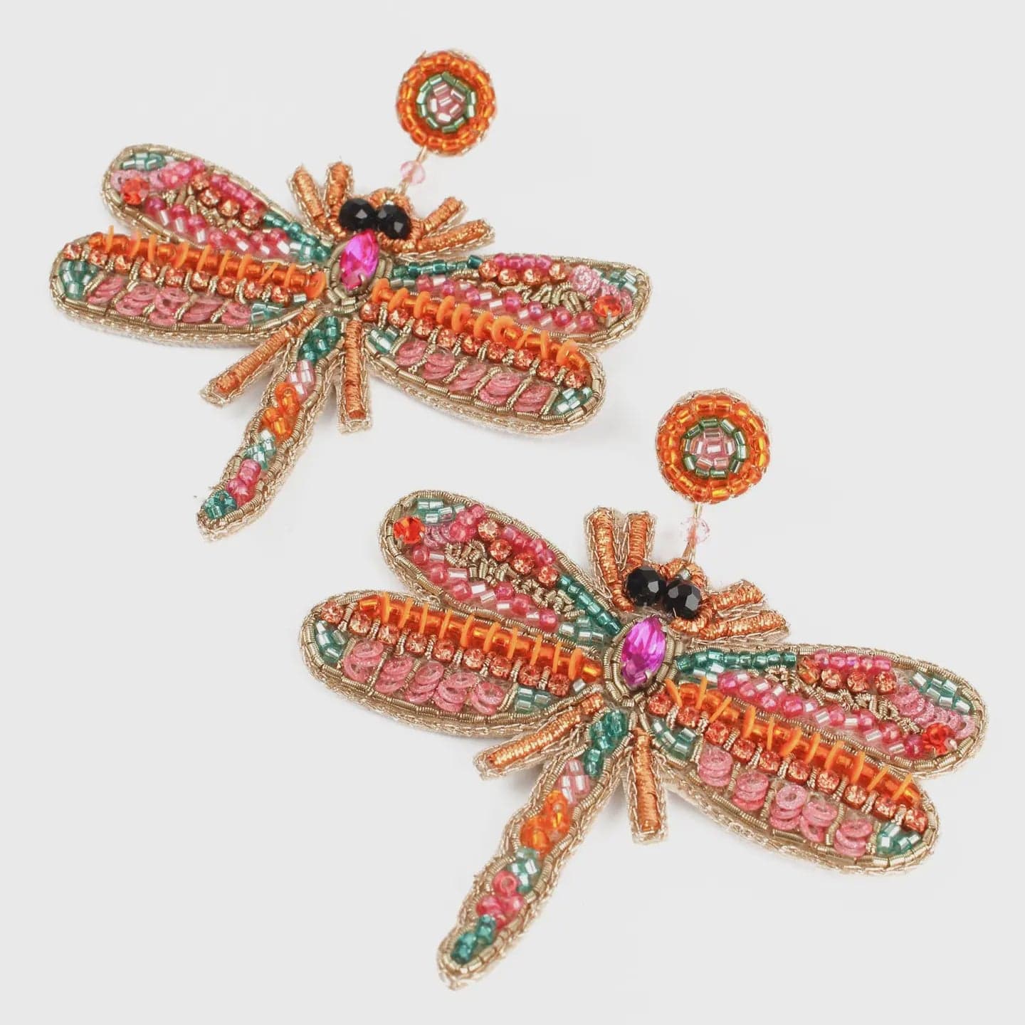 My Doris Jewellery My Doris Beaded Pink Dragonfly Earrings