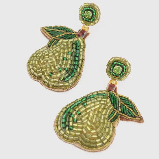 My Doris Jewellery My Doris Green Pear Drop Earrings