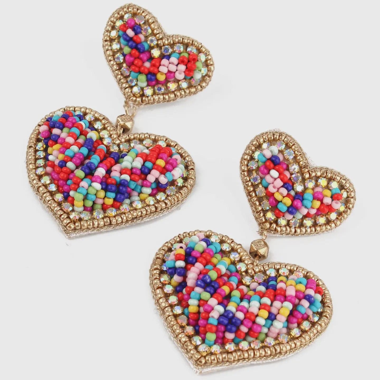 My Doris Jewellery My Doris Rainbow Confetti Heart Earrings