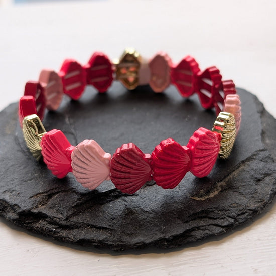 Oclys Jewellery Oclys Pink Shell Stretchy Bracelet