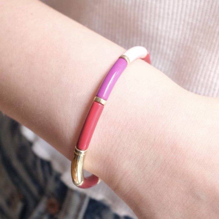 Oclys Jewellery Ocyls Pink Gold Stretchy Bracelet