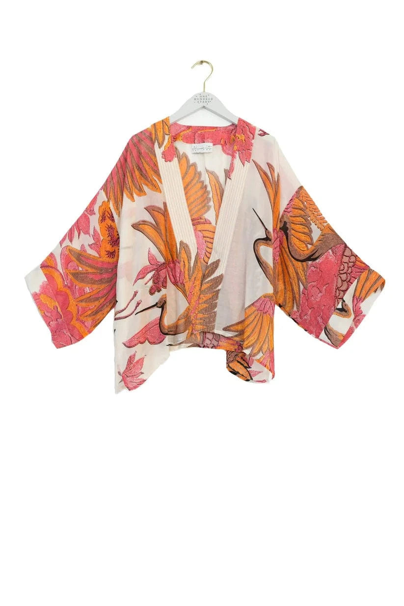 One Hundred Stars Fashion One Hundred Stars Crane Ecru Kimono