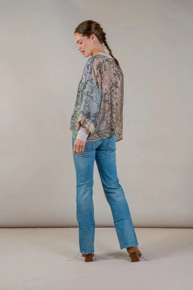 One Hundred Stars Fashion One Hundred Stars Dunes Grey Kimono