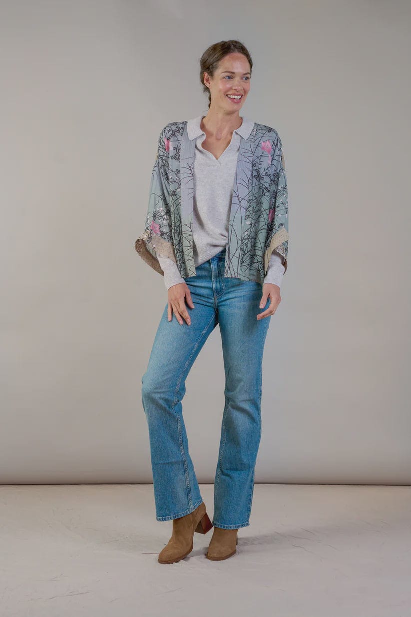 One Hundred Stars Fashion One Hundred Stars Dunes Grey Kimono