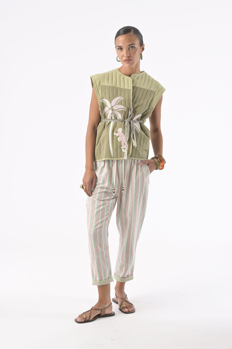 Orfeo Lola Trousers Multicolour Stripe - Precious Sparkle