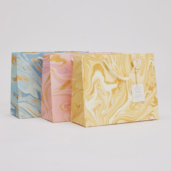 Paper Mirchi Homewares Paper Mirchi Hand Marbled Gift Bag Medium Celebration