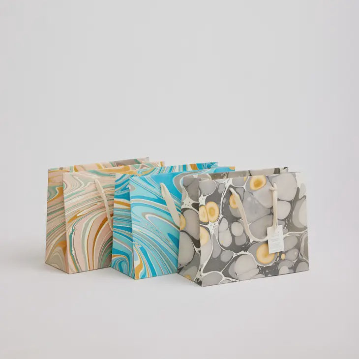 Paper Mirchi Homewares Paper Mirchi Hand Marbled Medium Gift Bag  Luxe