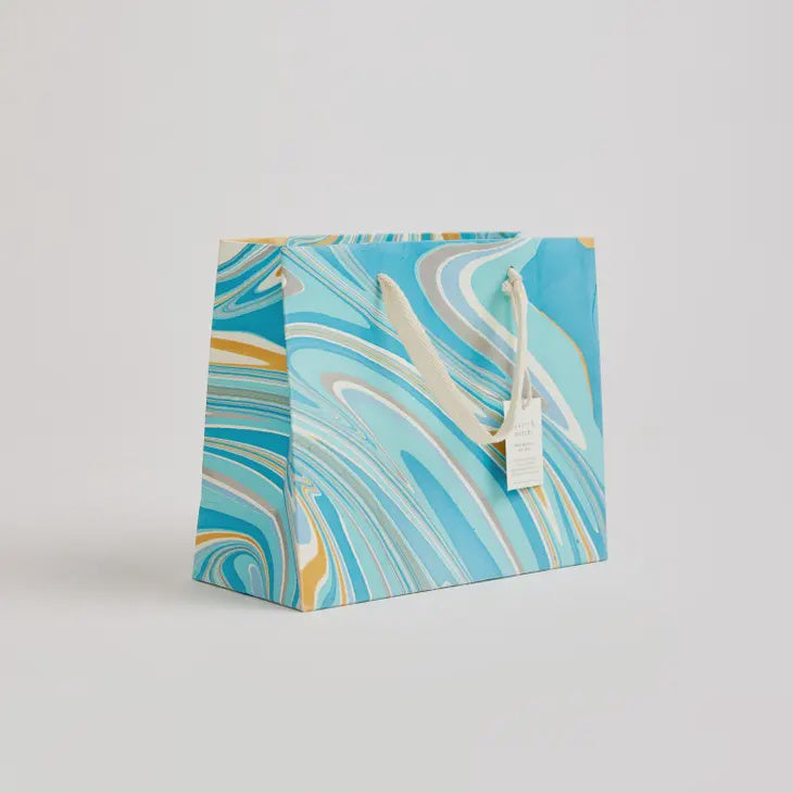 Paper Mirchi Homewares Paper Mirchi Hand Marbled Medium Gift Bag  Luxe