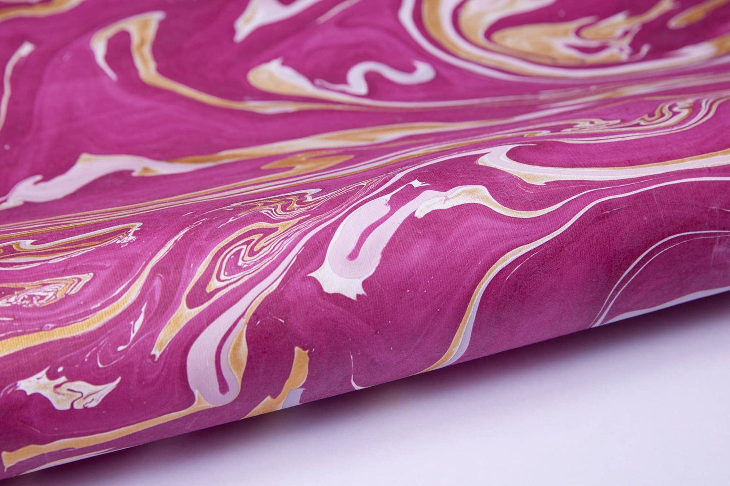 Paper Mirchi Homewares Paper Mirchi Hand Marbled Wrapping Paper Sheet Orchid