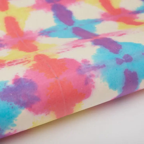 Paper Mirchi Homewares Paper Mirchi Hand Tie Dyed Wrapping Paper Sheet Pyramidal Multicolour