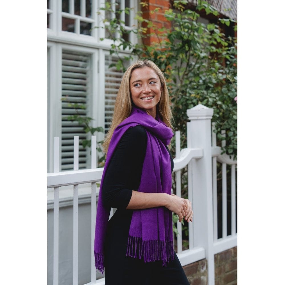 Park Lane Accessories Park Lane Luxury Scarf Pashmina Deep Purple