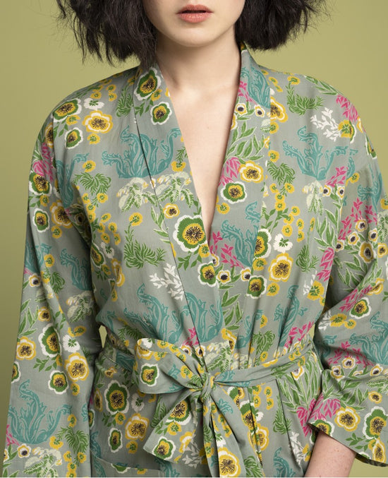 Les Touristes Swainston New Green Dressing Gown - Precious Sparkle