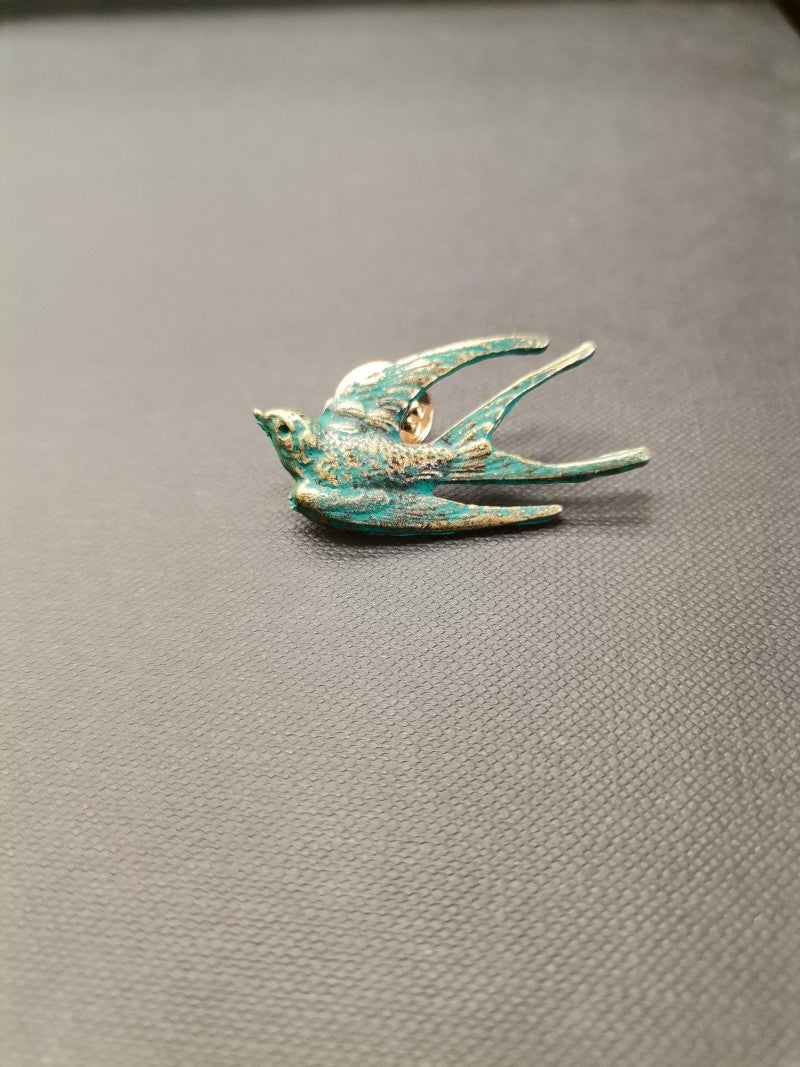 Blue Swallow Brooch - Precious Sparkle