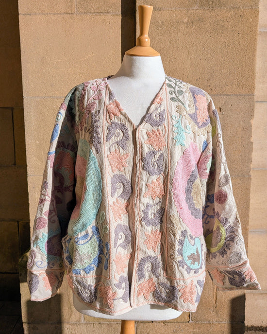 precious sparkle Fashion Anushka Pastel Tapestry Suzani Kimono Ladies Jacket No 21