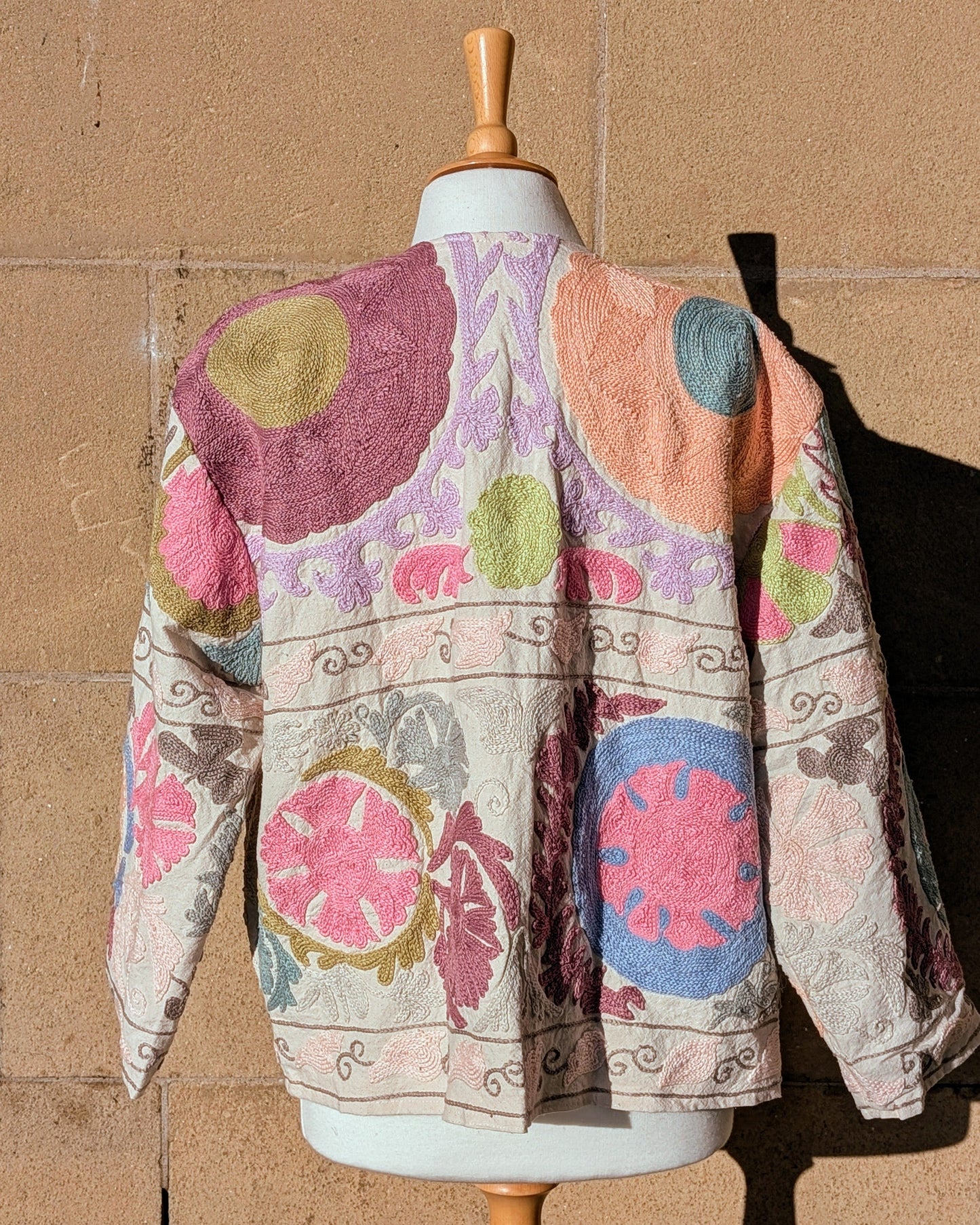 precious sparkle Fashion Anushka Pastel Tapestry Suzani Kimono Ladies Jacket No 30