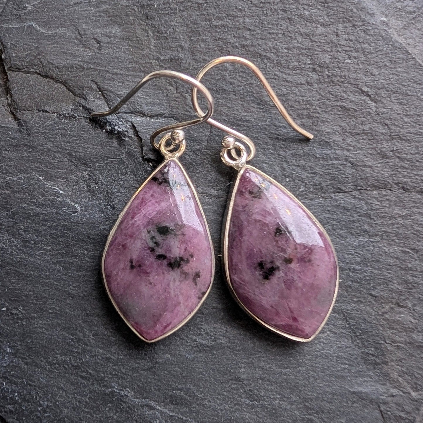 precious sparkle Jewellery Pink Ruby Zoisite Sterling Earrings