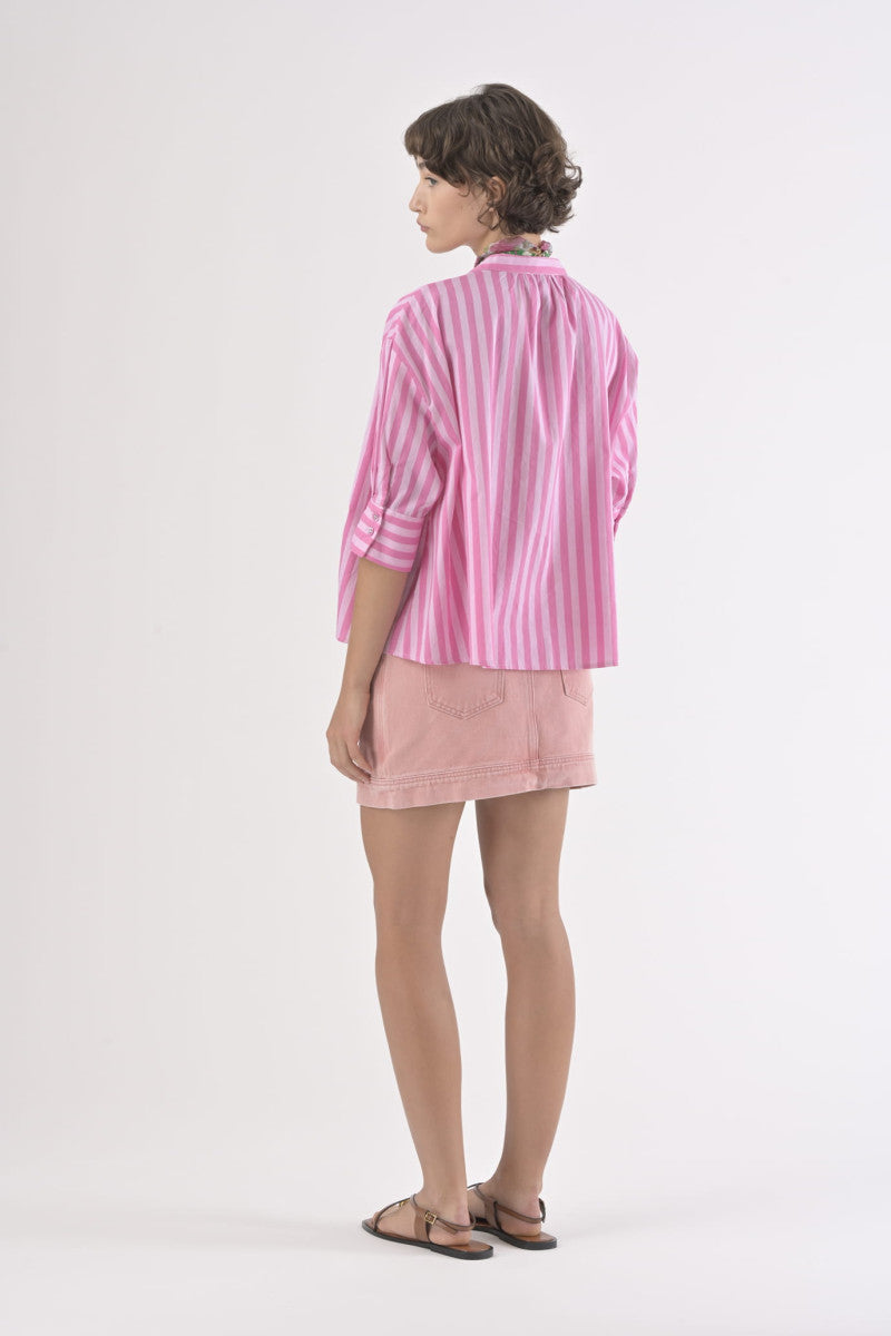 Orfeo Simone Blouse Pink Stripe - Precious Sparkle