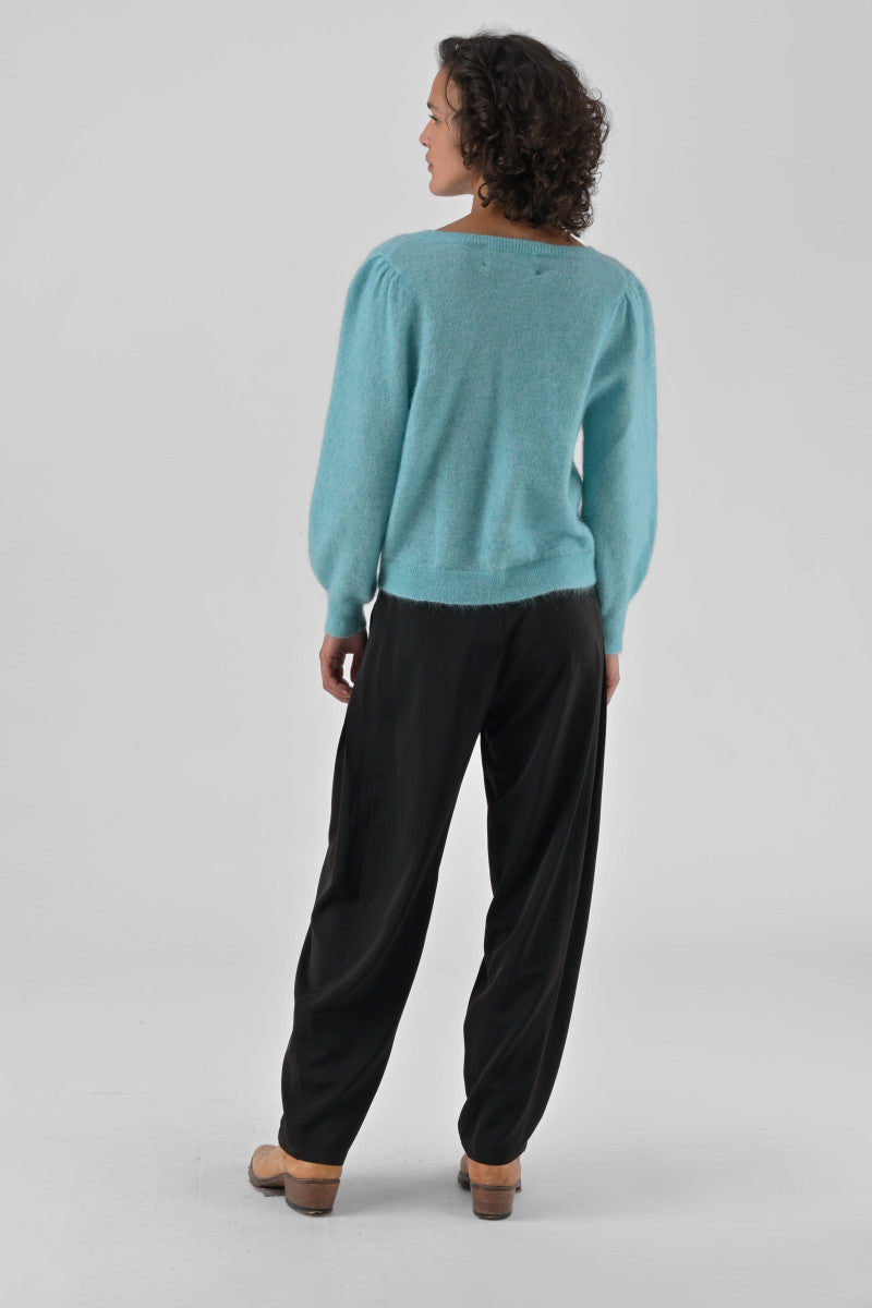 Orfeo Zephyra Pull Over Sweater Aqua - Precious Sparkle