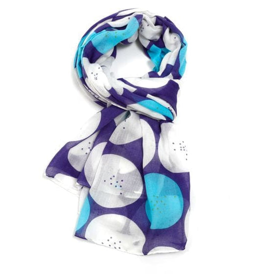 Pure Fashions Accessories Spotty Dots Scarf Blue