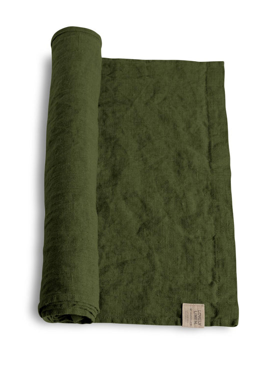 Lovely Linen Lovely Runner Jeep Green