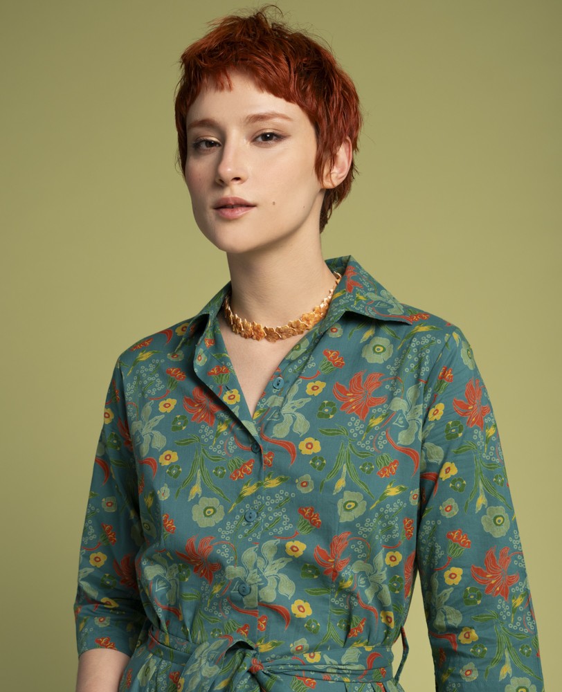 Les Touristes Bari Dress Long Iris Bayou - Precious Sparkle