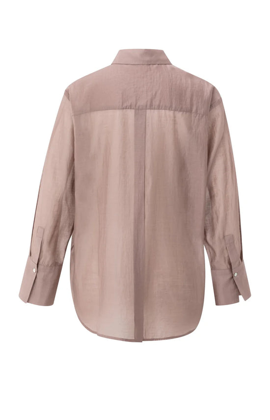 YAYA Sheer Blouse with Back Detail Pink - Precious Sparkle