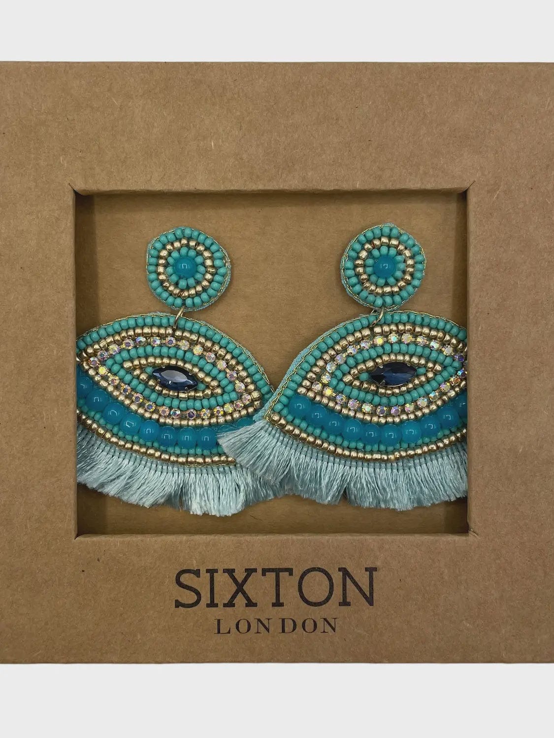 Sixton London Accessories Sixton London Turquoise Tassel Lash Earrings