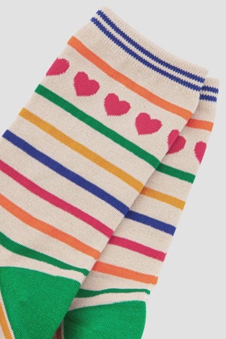 Sock Talk Accessories Sock Talk Bamboo Two Tone Love Heart Socks