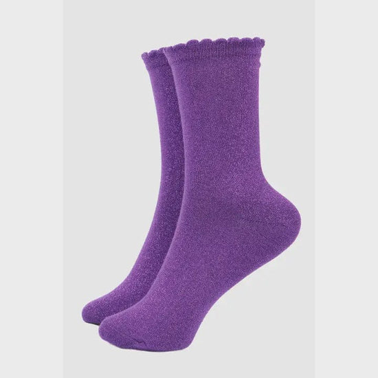 Sock Talk Accessories Sock Talk Purple All Over Glitter Socks